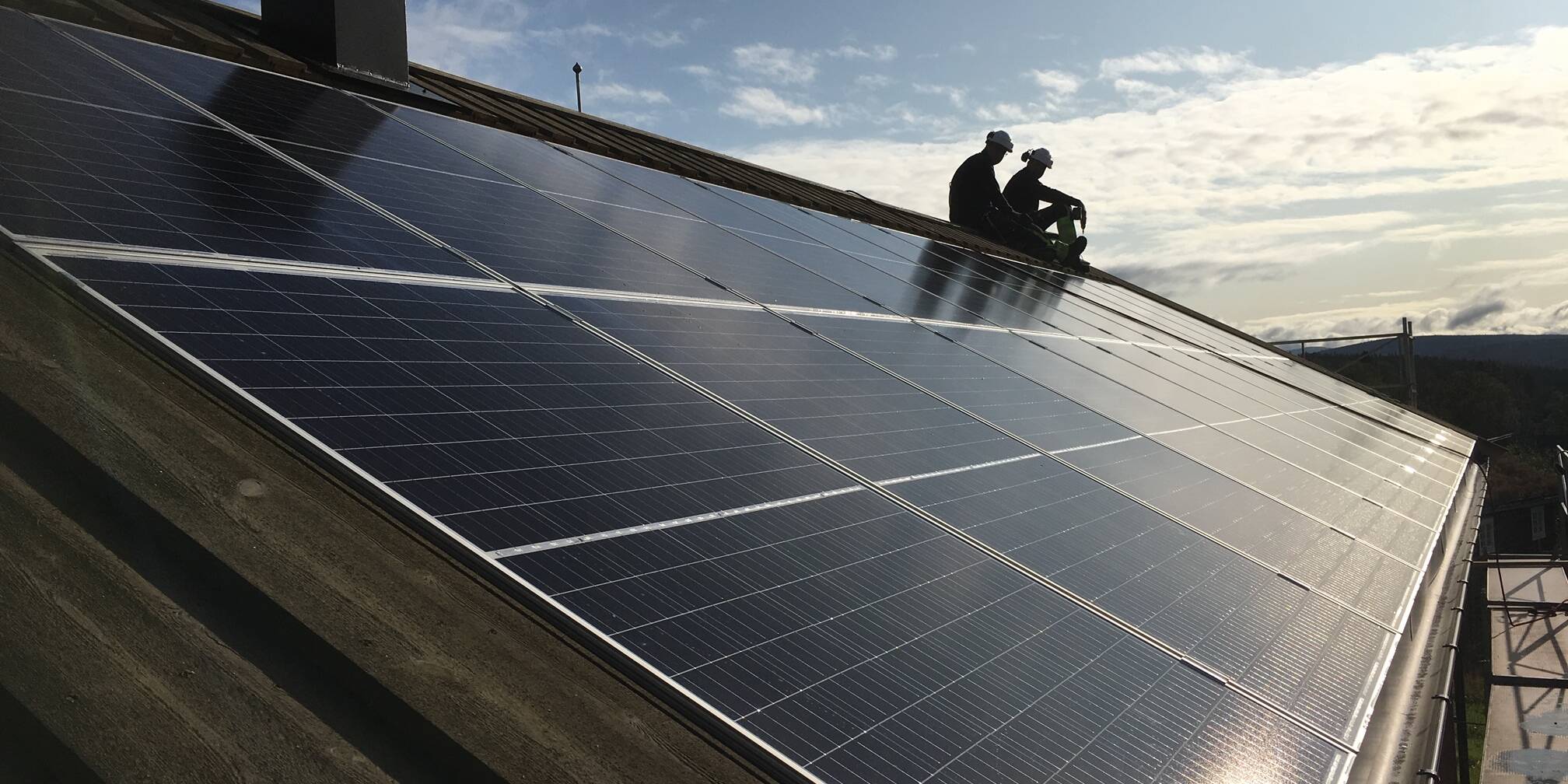 Solcellepanel på taket